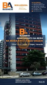 Apartamento com 3 Quartos para alugar, 139m² no Boa Viagem, Recife