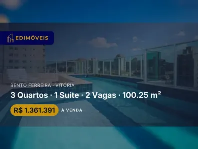Apartamento com 3 Quartos à venda, 100m² no Bento Ferreira, Vitória