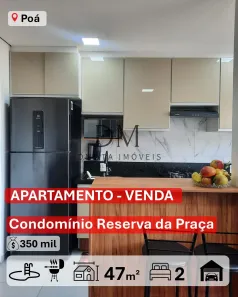 Apartamento com 2 Quartos à venda, 47m² no Vila Monteiro, Poá