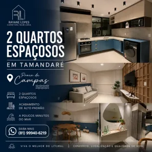 Apartamento com 2 Quartos à venda, 70m² no Tamandaré, Praia de Tamandaré
