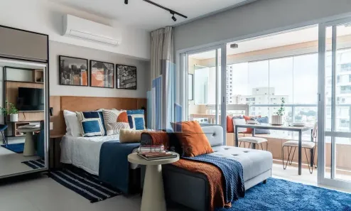 Apartamento com 1 Quarto para alugar, 42m² no Campo Belo, São Paulo