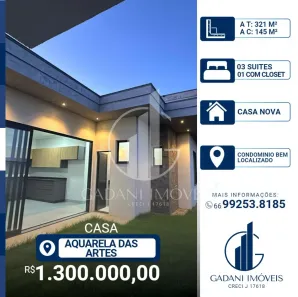 Casa com 3 Quartos à venda, 145m² no Aquarela das Artes, Sinop