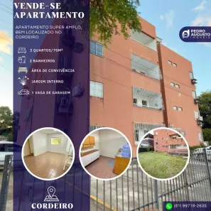 Apartamento com 3 Quartos à venda, 70m² no Cordeiro, Recife
