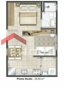 Kitnet à venda, 28m² no Parque Independência, São Paulo