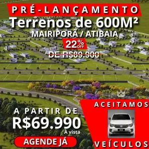 Lote/Terreno à venda, 600m² no Centro, Mairiporã