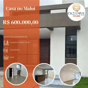 Casa de Condomínio com 3 Quartos à venda, 129m² no Zona de Expansão (Olhos D'Agua), Barra dos Coqueiros