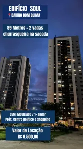 Apartamento com 2 Quartos para alugar, 89m² no Despraiado, Cuiabá