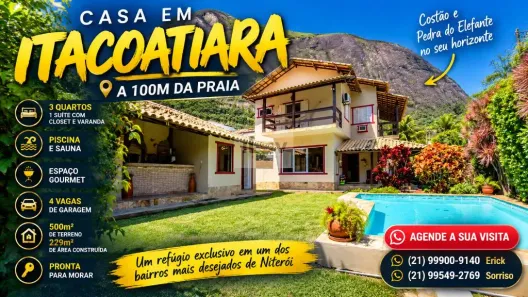 Casa com 3 Quartos à venda, 229m² no Itacoatiara, Niterói