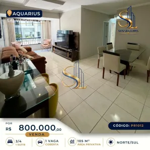 Apartamento com 3 Quartos à venda, 105m² no Aquarius, Salvador