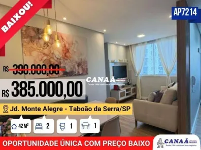 Apartamento com 2 Quartos à venda, 42m² no Jardim Monte Alegre, Taboão da Serra