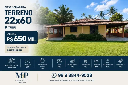 Fazenda/Sítio com 2 Quartos à venda, 1320m² no Moropóia, São José de Ribamar