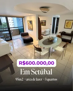 Apartamento com 3 Quartos à venda, 95m² no Boa Viagem, Recife