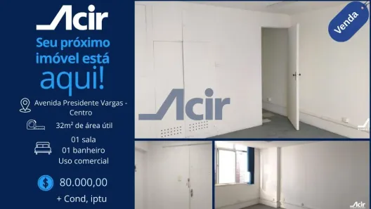 Sala Comercial à venda, 31m² no Centro, Rio de Janeiro