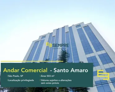 Imóvel Comercial para alugar, 503m² no Chácara Santo Antônio (Zona Sul), São Paulo