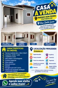 Casa com 2 Quartos à venda, 132m² no Parque Dom Pedro, Itaitinga