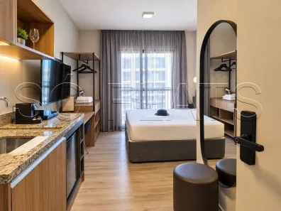 Flat com 1 Quarto para alugar, 22m² no Jardim das Acácias, São Paulo