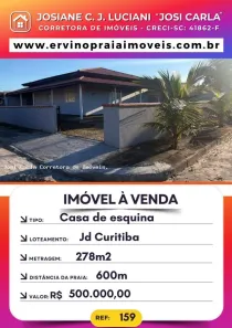 Casa com 3 Quartos à venda, 150m² no Praia do Ervino, São Francisco do Sul
