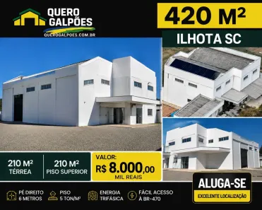 Galpão/Depósito/Armazém para alugar, 420m² no Centro, Ilhota