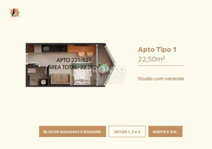 Flat com 1 Quarto à venda, 22m² no Maragogi, Maragogi