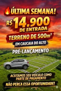 Lote/Terreno à venda, 500m² no Parque Mirante da Mata, Cotia