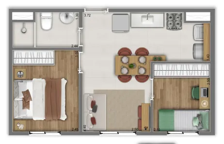 Apartamento com 2 Quartos à venda, 34m² no Cidade Antônio Estevão de Carvalho, São Paulo