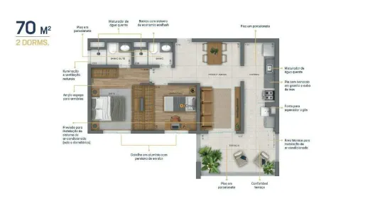 Apartamento com 2 Quartos à venda, 70m² no Ipiranga, São Paulo