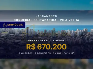 Apartamento com 2 Quartos à venda, 54m² no Coqueiral de Itaparica, Vila Velha