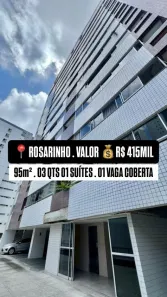 Apartamento com 3 Quartos à venda, 95m² no Aflitos, Recife