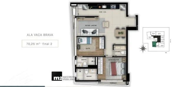 Apartamento com 2 Quartos à venda, 70m² no Setor Bueno, Goiânia