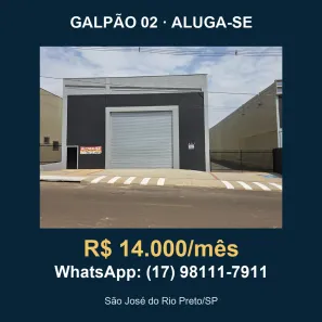 Galpão/Depósito/Armazém para alugar, 612m² no Distrito Industrial Doutor Carlos Arnaldo e Silva, São José do Rio Preto