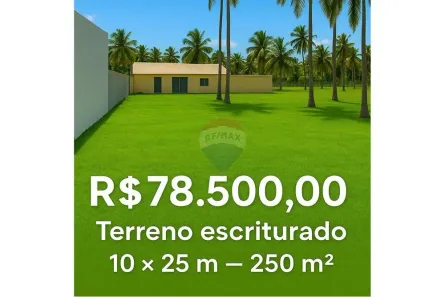 Lote/Terreno à venda, 250m² no Mosqueiro, Aracaju