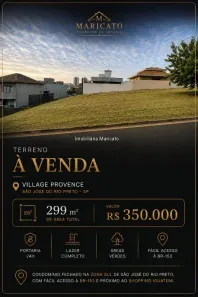 Lote/Terreno à venda, 299m² no Village Provence, São José do Rio Preto