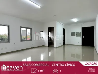 Sala Comercial para alugar, 51m² no Centro Cívico, Curitiba
