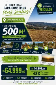 Lote/Terreno à venda, 500m² no Altos de Caucaia (Caucaia do Alto), Cotia