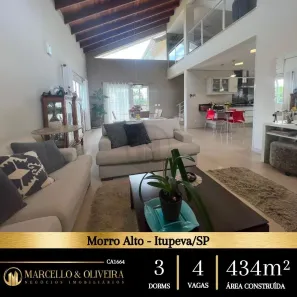 Casa de Condomínio com 3 Quartos à venda, 434m² no Residencial Village Morro Alto, Itupeva