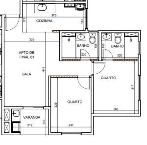 Apartamento com 2 Quartos à venda, 65m² no Vila Augusta, Guarulhos