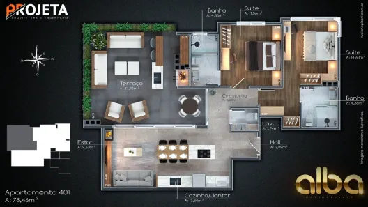 Cobertura com 2 Quartos à venda, 119m² no Carniel, Gramado