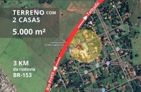 Lote/Terreno à venda, 5000m² no Chácara Recreio Terras de São José (Zona Rural), São José do Rio Preto