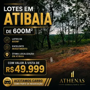 Lote/Terreno à venda, 600m² no Alvinópolis, Atibaia