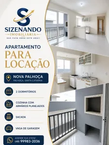 Apartamento com 2 Quartos para alugar, 62m² no Nova Palhoça, Palhoça