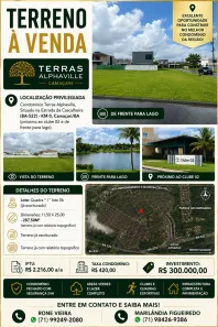 Lote/Terreno à venda, 287m² no Jardim Limoeiro, Camaçari