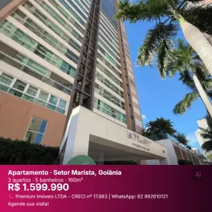 Apartamento com 3 Quartos à venda, 160m² no Setor Marista, Goiânia
