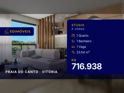 Apartamento com 1 Quarto à venda, 23m² no Praia do Canto, Vitória