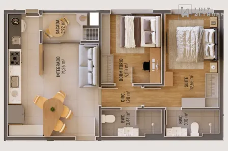Apartamento com 2 Quartos à venda, 64m² no Pedra Branca, Palhoça
