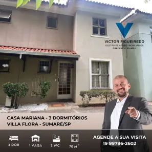 Casa de Condomínio com 3 Quartos à venda, 70m² no Parque Villa Flores, Sumaré