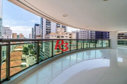 Apartamento com 4 Quartos para alugar, 538m² no Ponta da Praia, Santos
