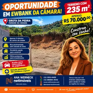 Lote/Terreno à venda, 235m² no Centro, Ewbank da Câmara