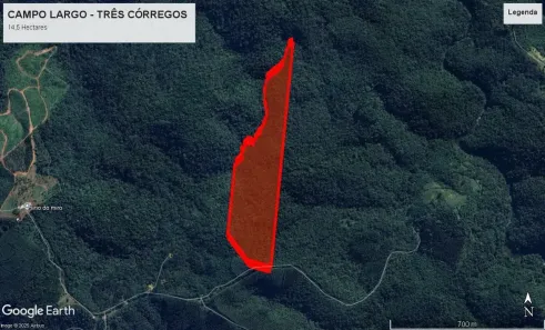 Fazenda/Sítio à venda, 145277m² no Três Córregos, Campo Largo