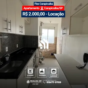 Apartamento com 2 Quartos para alugar, 48m² no Vila da Oportunidade, Carapicuíba
