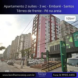 Apartamento com 2 Quartos à venda, 105m² no Boqueirão, Santos